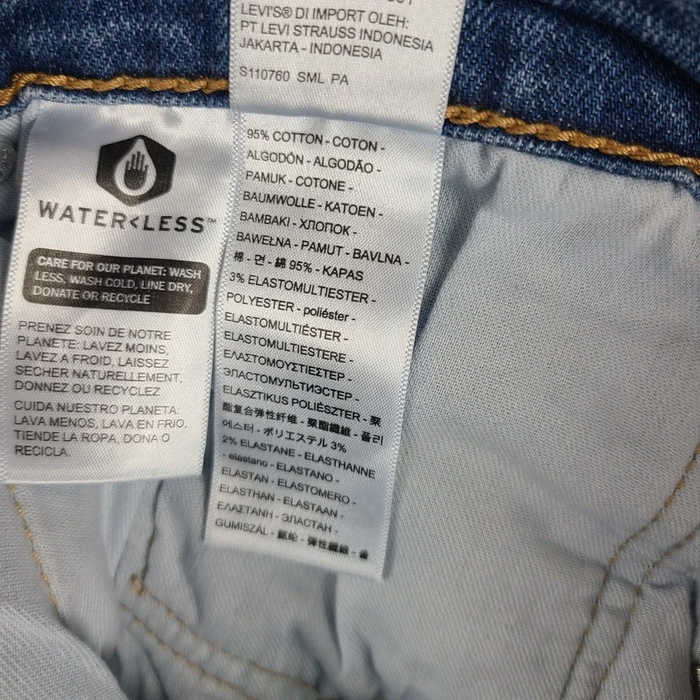 Levi's 505 Jeans‎ Mens 36x34 Blue Straight Leg Waterless Light Wash Denim